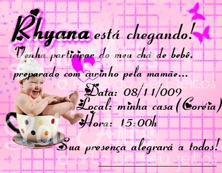 Convite Chá de Bebê