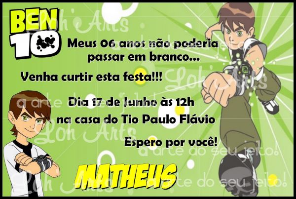 Convite de Aniversário Infantil