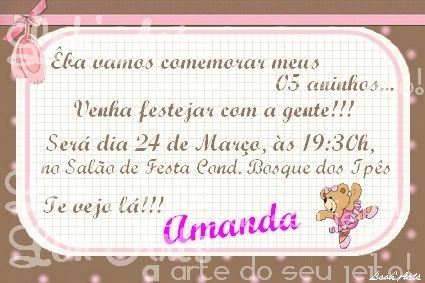Convite de Aniversário Infantil